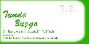 tunde buzgo business card